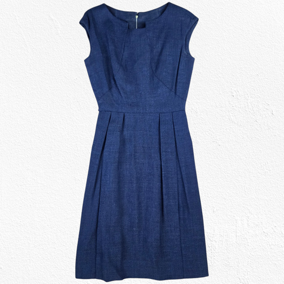 1950s Vintage Adele Simpson Navy Tweed Cape Dress – Union Made Size 6 USA - Picture 4 of 16